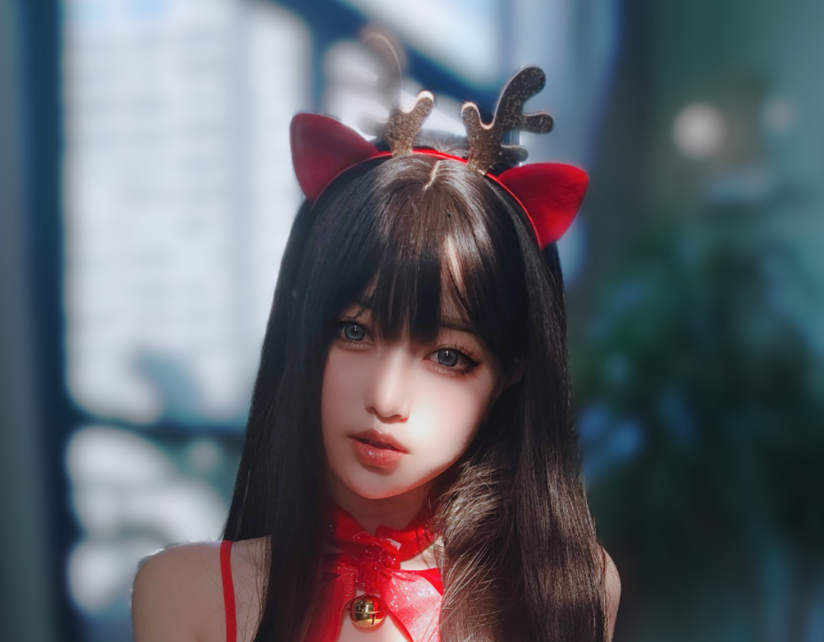 女主K cos圣诞麋鹿+魔女的日常写真+视频
