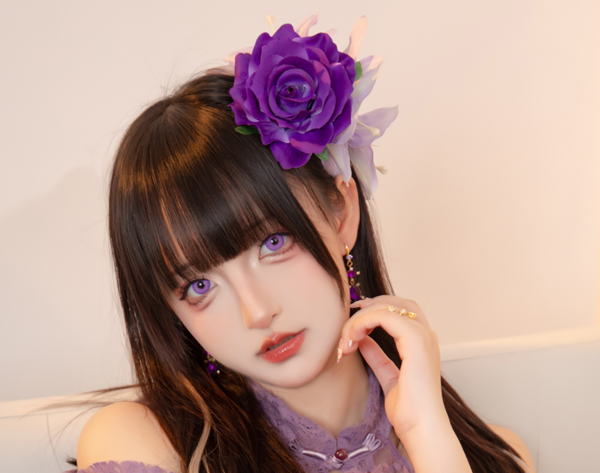 神楽坂真冬cos白猫公主+魅魔学妹+紫色心情写真+视频