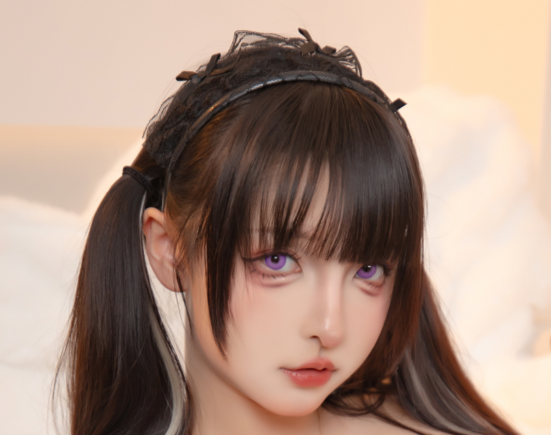 神楽坂真冬cos白丝小熊+攻速双马尾+金色高跟写真+视频