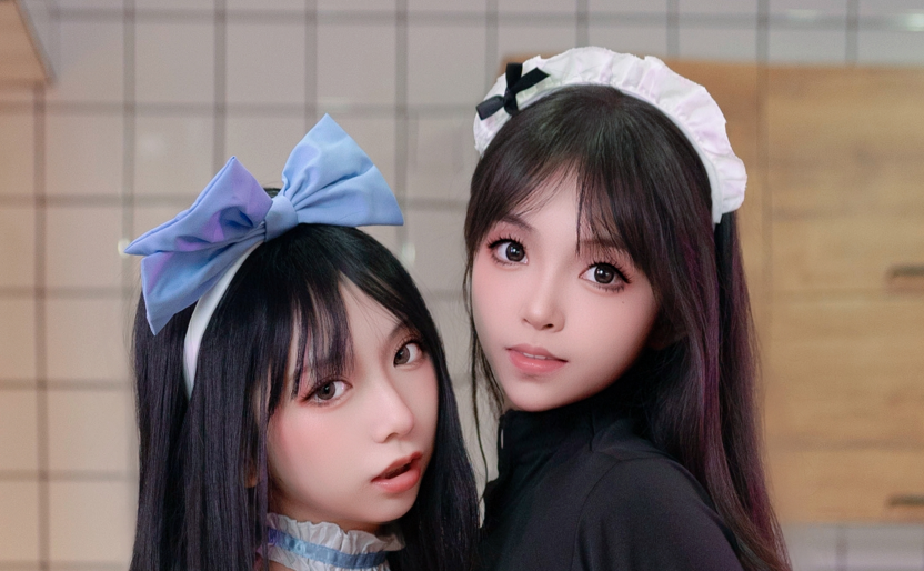 Bangni邦尼cos魔法环境+限定女友+双人女仆写真+视频